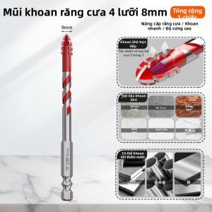LECAN | Mũi Khoan Đa Năng 4 Lưỡi Cứng Cao cho Gạch và Bê Tông