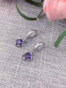 Bông Tai Hoa Zircon Tòn Ten Hạt To Phong Cách Hàn BTHOAMAN133