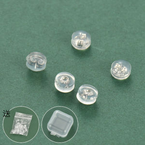 Silicone Earplug Anti-Drop Handy Gadget 18K Ultra-Fine Needle Anti-Lost Ear Studs Back Plug Pearl Super Tight Ear Cap Small Hole