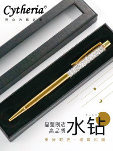 Metal Crystal Gift Rhinestone Neutral Signature Pen Customized Logo Laser Sculpture Commemorative Gift