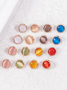 กระดุมตาแมวโลหะสุดหรูสำหรับเสื้อสเวตเตอร์คาร์ดิแกนสำหรับผู้หญิง กระดุมแฟชั่นสุดหรู กระดุมโลหะผสมสำหรับเสื้อผ้า