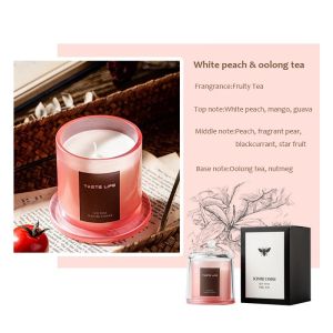 [150g]Soy Wax Scented Candle with Glass Dome Essential Oil Aromatherapy Home Fragrance