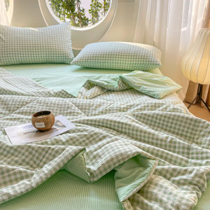 Violet | Muji Style Gingham Summer Quilt Washable