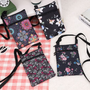 Mini Womens Shoulder Bag Crossbody Phone Coin Purse Document Bag Neck Hanging Bag Small Backpack Ethnic Style Soft Square Ladies Bag