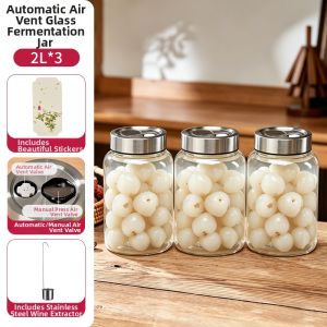 YYIEDERNG | Self-exhaust Fruit Wine Brewing Glass Jar
