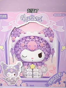 Ninmeng Sanrio Flower Cluster Assembled Building Blocks Kuromi Melody Cartoon Ornament Desk Decor doll model Decoration Toy Kids Toys Birthday Gift Assembling Building Blocks