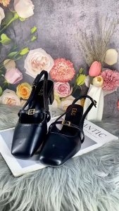 Womens French Square Toe Block Heel Casual Sandals 666