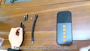 3 in 1 Portable  Car Tire inflator wireless  Air Pump Portable Rechargeable Air Pump Electric Digital Display Air Compressor  Multifunctional Car Inflator