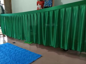 sekirting meja prasmanan Panjang 6 m x Tinggi meja 75 cm