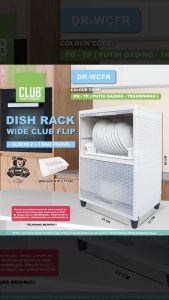 CLUB - RAK PIRING PLASTIK DISH RACK PINTU TRANSPARAN / TEMPAT PENYIMPANAN PIRING GELAS [CLBBOX]
