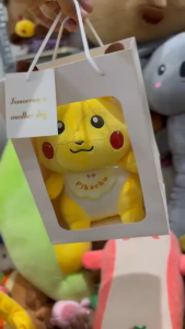 Gấu bông các nhân vật hoạt hình: gấu đỏ chó xám ếch xanh mèo hồng Pikachu vàng - Set quà tặng đáng yêu