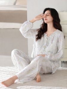 JoynCleon | Breast Pads Included Postpartum Cotton Sleepwear