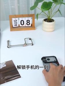 Eary 9 Shape for iPhone 17 Pro Max Bumper Case with Stand Aluminum Slim Cases for MagSafe Metal Frameless Shockproof Protective