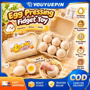 Youyuepin Tương Tác Trứng Ép Bộ đồ chơi silicon mềm Trứng Trong Thùng Carton chống căng thẳng Đồ chơi cảm giác Keychain mặt móc khóa xe hơi Cảm Ơn TớI dự tiệc sinh nhật Cho nam nữ