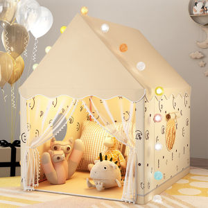 Childrens Castle Tent Indoor Princess House Toy for Girls Boys Game Playhouse Relaxing HouseKLX Bear Brand Fabric Tent