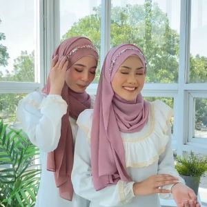 Koyu Hijab Pasmina Ceruti Luxury Payet Limited Edition
