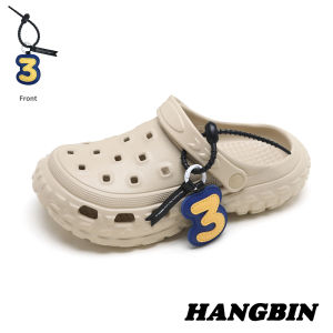 Mens Original Lucky Number Anti-Slip Toe-Shield Beach Slippers Wear-Resistant Outdoor Sandals Youth Trendy Design EVA Material