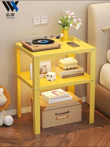 COD Nordic Bedside Table Double Layer slim bedside table Black narrow bedside table minimalist 沙发边桌 简易床头柜