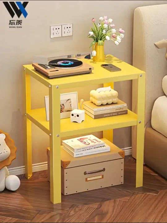 COD Nordic Bedside Table Double Layer slim bedside table Black narrow ...