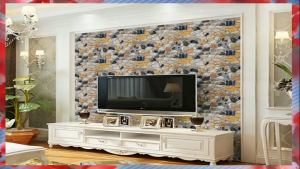 MT Brick waterproof self-adhesive wallpaper wallpaper dormitory bedroom living room PVC furniture renovation sticker wallpaper sticker (10m x 45cm)