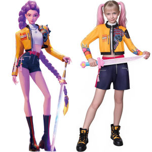 2025   K-Pop Zoey Rumi Cosplay Costume Halloween  Hunters Girl Group Idol Role Playing Game Dress Up Costume for Kids
