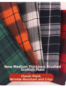 Autumn Flannel Check Dress Fabric
