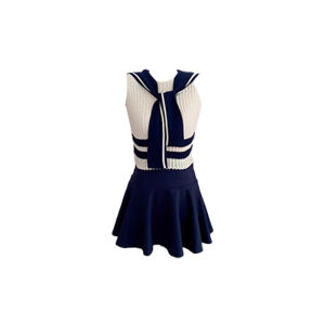 YUEZHONGWEI | Short Petite Academic Style Knitted Skirt Set Summer New Womens Clothing