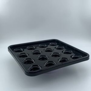 16 Holes Billiard Ball Tray Extra Thick 9.8 x 9.8 Inches Plastic Snooker Billiard Ball Storage Box