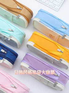 VIVIDI Canvas Pen Bag Large Capacity Multifunctional Pencil Case Cute Scalable Stationery Organizer Student Gift