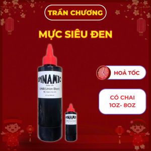 Mực xăm tattoo Dynamic UNB chính hãng - Mực siêu đen UNB Union Black: chuyên tô đen đè hình hư hỏng đi nét.