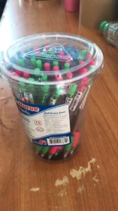 ปากกาลูกลื่น 0.5มม ตราม้า H-301 น้ำเงิน กระปุก 50ด้าม - ปริมาณ 50 ด้าม