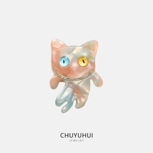 Adorable Fashionable Acetate Cat Sweater Brooch Pin Mens Suit Lapel Pin Accessory Cute Design Sensation Badge for Ladies