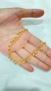 Gelang Tangan Jurai Wanita Aksesoris Perhiasan Lapis Emas GLE87