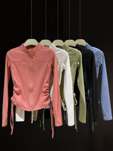 Womens Fitness Jacket Quick Dry Sport Cardigan Coat Autumn Winter Running Long Sleeve Tight Fit Yoga Cover up Outerwear