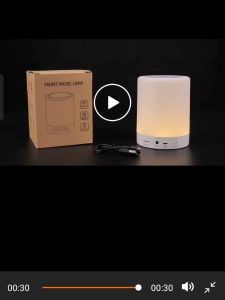 Lampu Portabel Sentuh Cerdas dengan Speaker Bluetooth - Speaker Bluetooth Portable Lampu Tidur Led Kontrol Sentuh RGB