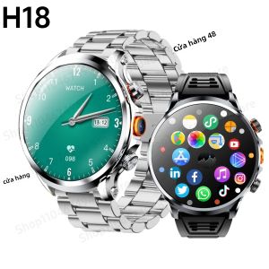 Đồng Hồ Thông Minh Android H18 4G LTE Màn Hình Cầu 1.95 Inch Bộ Nhớ 16GB+256GB GPS WIFI Theo Dõi Nhịp Tim Dành Cho Nam Pin 1100mAh