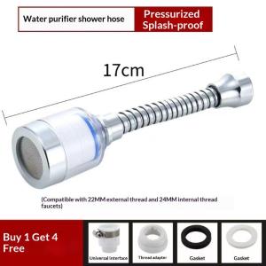 【YY28】360 Rotating Water Purifier Filter Tap Universal Faucet Extender For Kitchen Bathroom Anti-Splash Filter Nozzle{Y}