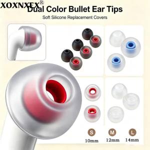 6Pcs/Replacement Earbud Tips Silicone Earbuds Cover Earphone Rubber Tips Suitable for Earphone Inner Holes 4.5mm to 6mm