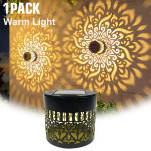 Solar-Powered Datura Lantern Light Wall Lamp Outdoor Garden Patio Walkway Decorations 1Pcs/2Pack Lighting for Garden Decor