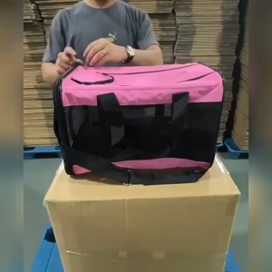 COD Tas Kucing Anjing Portable  Desain Nyaman dan Praktis Breatheable Oxford Pet Carrier Warna Hitam