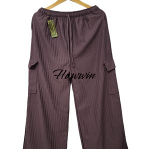 Celana Wanita Kulot Cargo Standar Celana Longgar Celana Panjang Wanita HighWaist