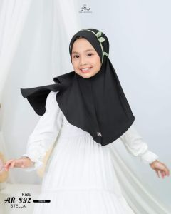 Arrafi AR 892 kids New jilbab hijab kerudung Jersey pita tali belakang anak kids wanita perempuan bagian dada TK SD 5 6 7 8 9 10 tahun lucu murah lebaran idul fitri terbaru terlaris viral kekinian ootd best seller 2025 daily simple gratis ongkir COD