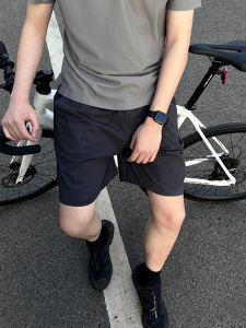 Black Quick Dry Sports Shorts Mens Summer Thin Breathable Fitness Training Outdoor Commuting Casual Four-Piece Pants