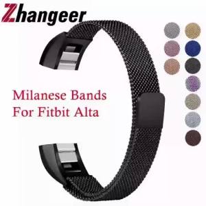 High Quality Stainless Steel Milanese Watch Strap for Fitbit Alta HR Metal Loop WristBand Sport Watch Bracelet Accessories