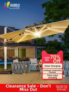 FENGZHAOHUANG | Solar LED Lighting Patio Umbrella