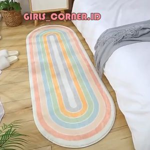 KARPET KESET PANJANG UNIK MODERN BULU HALUS MINIMALIS LEMBUT 40X120 ANTI SLIP