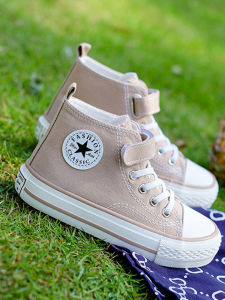Childrens High Top Canvas Shoes Casual Spring Autumn Style Little Girl Boy Sneakers Comfortable Breathable Rubber Sole