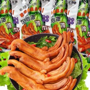 Duck Flying Longyan Spiced Duck Feet Duck Drumettes Duck Feet Duck Feet Spicy Snacks Pickled Peppers Duck Feet Casual Food