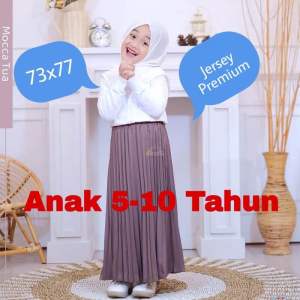 Rok Anak Perempuan panjang 5-10 Tahun Polos Tebal Jersey Premium