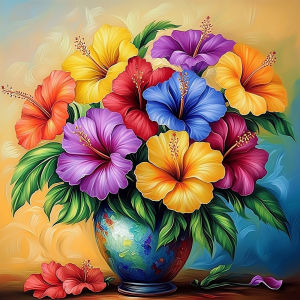 Huacan Diamond Painting Vase Full Square Round Embroidery Sale Flower Handmade Gift Decoration For Home